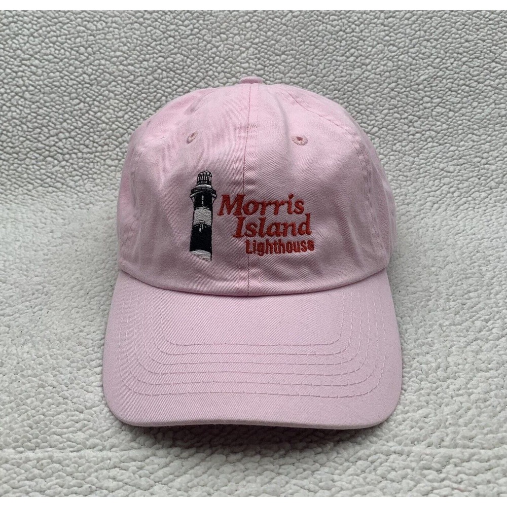 Morris Island Lighthouse Hat Cap Womens OSFM Pink Save‎ The Light South Carolina